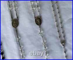 Vintage Assorted Lot Of 5 Sterling Silver Sacred Holy Rosaries See All Pictures