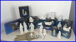 Vintage Avon Nativity Set 14 Piece Lot + Stable all Boxes White Porcelain 1980s