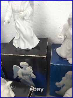 Vintage Avon Nativity Set 14 Piece Lot + Stable all Boxes White Porcelain 1980s