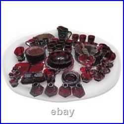 Vintage Avon Ruby Red Cape Cod Glassware Lot 65 Pieces Goblets Bowls Cups Vintage Avon Ruby Red Cape Cod Glassware Lot 65 Pieces Goblets Bowls Cups