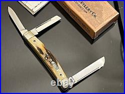 Vintage CASE XX 1995 CONGRESS WHITTLER THICK STAG LONG PULL KNIFE 53052SS MINT