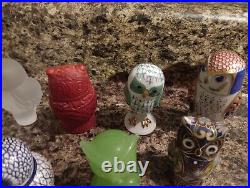 Vintage Franklin Mint Owl Figurines Set of 11