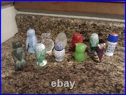 Vintage Franklin Mint Owl Figurines Set of 11