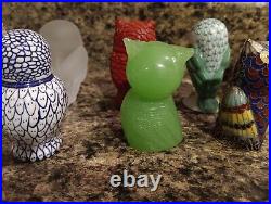 Vintage Franklin Mint Owl Figurines Set of 11