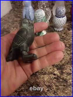 Vintage Franklin Mint Owl Figurines Set of 11
