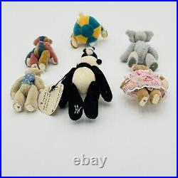 Vintage Ganz Cottage Collectibles Miniature Teddy Bears Jester Panda Lot Of 7