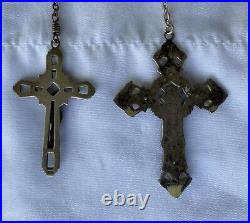 Vintage Lot Of 5 Sterling Silver Sacred Holy Rosaries See All Pictures