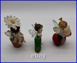 Vintage Lot Of 7 Enesco My Little Kitchen Fairies (3) 2001, (2) 2002 & (2) 2003