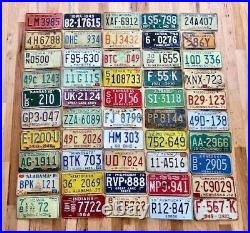 Vintage Lot of 50 License Plates All 1979 & Older