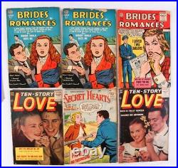 Vintage Romance Comics, 1950 to 1961, Lot of 22, All Low Grade 1.5 to 3.5