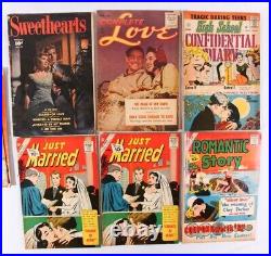 Vintage Romance Comics, 1950 to 1961, Lot of 22, All Low Grade 1.5 to 3.5