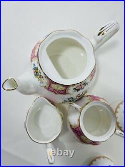 Vintage Royal Albert Lady Carlyle Bone China 5 Pc Teapot Tea Set MINT