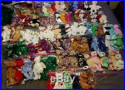 Vintage Ty Beanie Babies Lot Of 120 Bears! Rare Collection All Bears