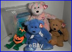 Vintage Ty Beanie Babies Lot Of 120 Bears! Rare Collection All Bears