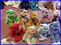 Vintage Ty Beanie Babies Lot Of 120 Bears! Rare Collection All Bears