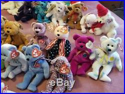 Vintage Ty Beanie Babies Lot Of 120 Bears! Rare Collection All Bears