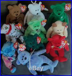 Vintage Ty Beanie Babies Lot Of 120 Bears! Rare Collection All Bears