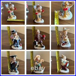 Vntg 2300 LEFTON Calendar Boy Lot Figurines Months x9 March December July+ AS IS