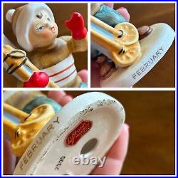 Vntg 2300 LEFTON Calendar Boy Lot Figurines Months x9 March December July+ AS IS