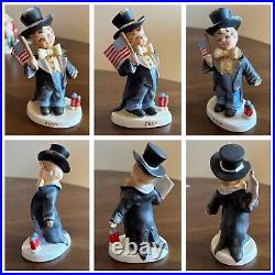 Vntg 2300 LEFTON Calendar Boy Lot Figurines Months x9 March December July+ AS IS