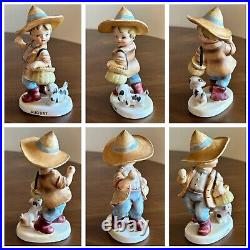 Vntg 2300 LEFTON Calendar Boy Lot Figurines Months x9 March December July+ AS IS