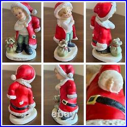 Vntg 2300 LEFTON Calendar Boy Lot Figurines Months x9 March December July+ AS IS