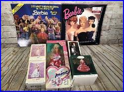 Vtg Barbie 90's lot of 7 collectables 4 keep sake ornaments, 2 calendar, 1doll