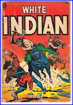 WHITE INDIAN #12 13 FRGD 1954 all Frank Frazetta art golden age western lot