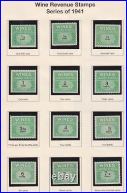Wine Stamp Revenue collection all VF mint RE108 RE203 cv $ 400+! See pic