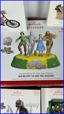 Wizard of Oz Hallmark Keepsake Collection Ornament Lot Magic All new In Box