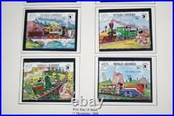 Worldwide 1989-1990 Disney Collection Of 200+ Stamps & 60+ Sheets All Mint