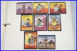 Worldwide Disney 1991 Collection Of 185 Stamps & 70 Sheets All Mint In Album