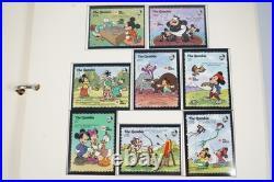 Worldwide Disney 1991 Collection Of 185 Stamps & 70 Sheets All Mint In Album