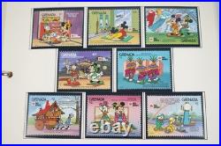 Worldwide Disney 1991 Collection Of 185 Stamps & 70 Sheets All Mint In Album