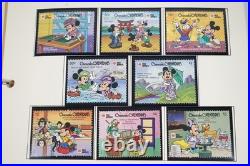 Worldwide Disney 1991 Collection Of 185 Stamps & 70 Sheets All Mint In Album