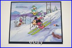 Worldwide Disney 1991 Collection Of 185 Stamps & 70 Sheets All Mint In Album