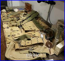 Ww1/ww2 Field Gear Lot, All Kinds Of Things, You Get It All, Read Description