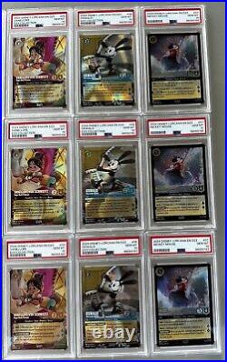X3 SETS SEQUENTIAL #d DISNEY LORCANA SET OF 7 D23 COLLECTION ALL PSA 10 GEM MINT