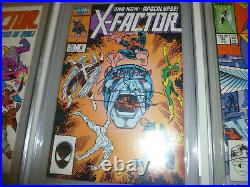 X-Factor CGC lot. #5 (9.6), #6 (9.4), #24 (9.6) all signed