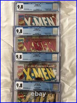 X-MEN #1 1991 Lot 4 Variant Cover All CGC 9.8 NM Jim Lee First Acolytes