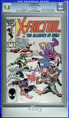 X-factor 1 2 3 4 5 6 Lot Of 6 Books Most Are Cgc 9.8 All White Pages Xfactor