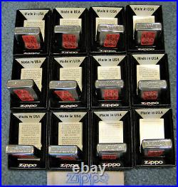 ZIPPO 12 BEAUTIFUL Lighters ZODIAC COMPLETE SET All New MINT IN BOXES